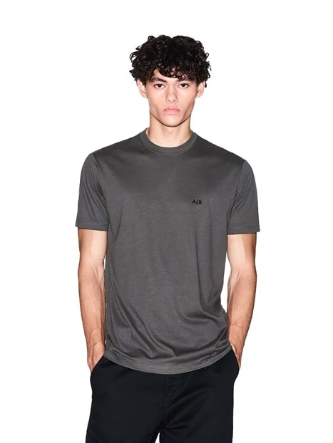 T-SHIRT MANICA CORTA CON LOGO METALLICO FRONTALE