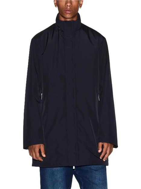 GIACCA CON COLLO ALTO IN TESSUTO TECNICO UOMO BLU