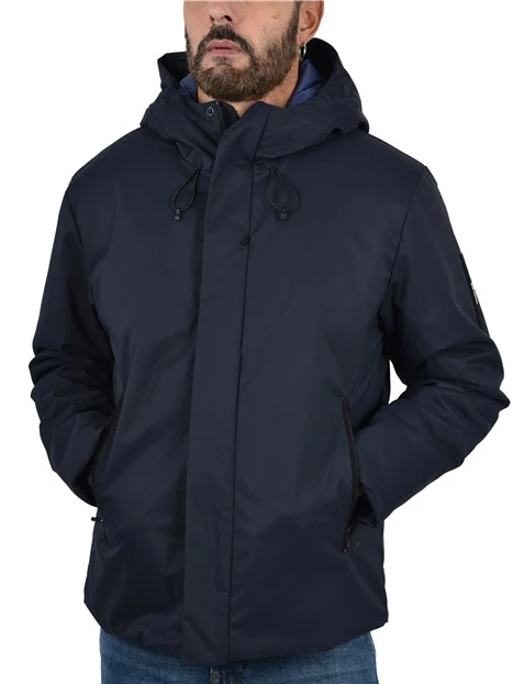 PIUMINO IMBOTTITO CON FODERA A CONTRASTO UOMO BLUE