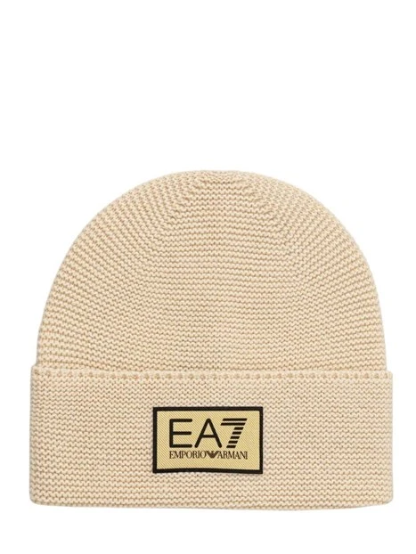 BERRETTO IN LANA A COSTINE UOMO BEIGE