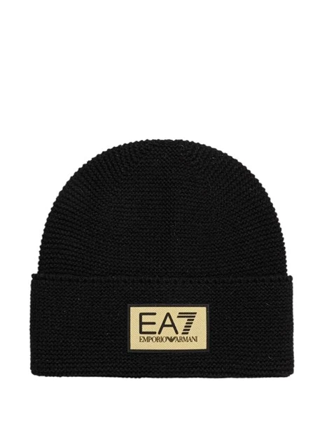 BERRETTO IN LANA A COSTINE UOMO NERO