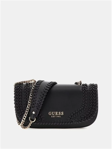 BORSA A SPALLA TATUM FLAP DONNA NERO