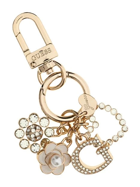 PORTACHIAVI CON CHARM E MOSCHETTONE DONNA ORO