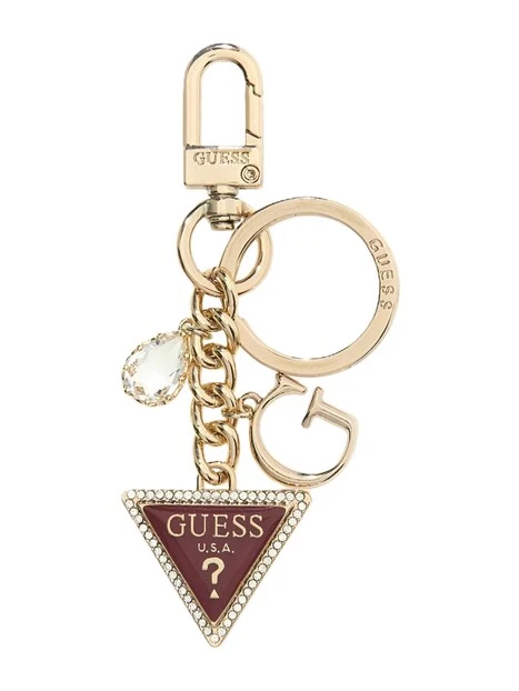 PORTACHIAVI CON CHARM E MOSCHETTONE DONNA BORDEAUX