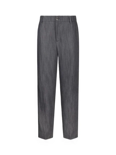 PANTALONI A PALAZZO EFFETTO DENIM DONNA GRIGIO