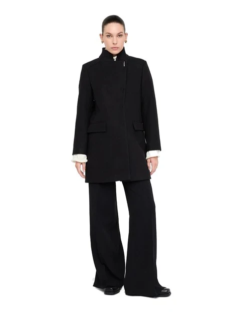 CAPPOTTO CORTO IN MISTO LANA DONNA BEIGE
