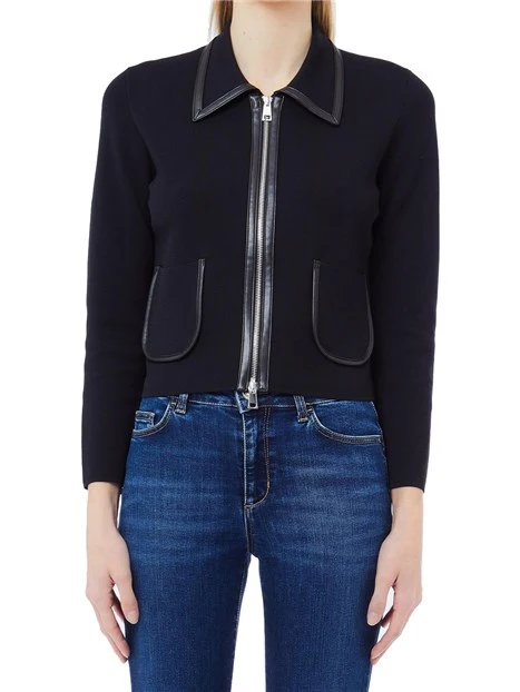 GIACCA CORTA CON TASCHE DONNA NERO