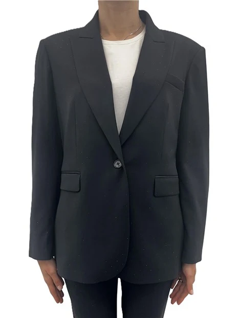 GIACCA BLAZER CON STRASS LUMINOSI DONNA BLU