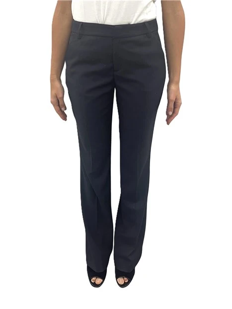 PANTALONE CHINO CON MINI STRASS APPLICATI DONNA BLU
