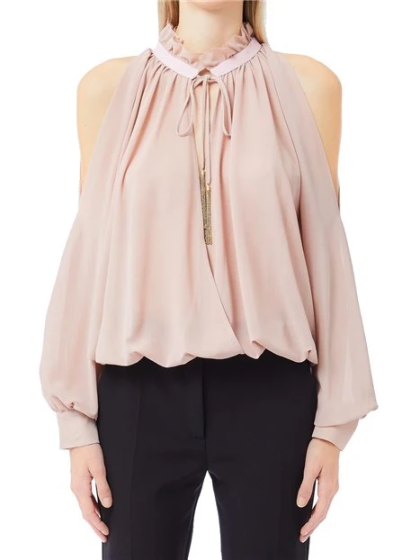 BLUSA CON SPALLE SCOPERTE DONNA ROSA