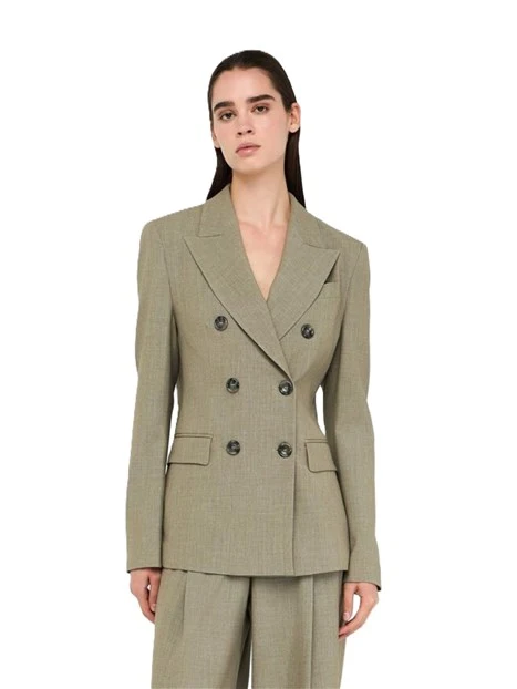 GIACCA BLAZER DOPPIOPETTO CON TASCHINO DONNA VERDE