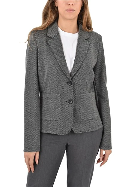 GIACCA CORTA IN JERSEY GESSATA DONNA GRIGIO