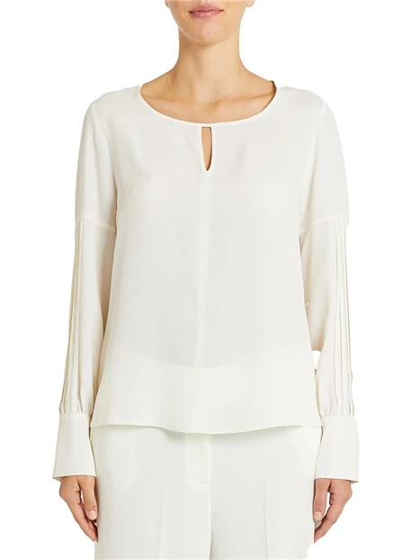 BLUSA IN MISTO SETA DONNA AVORIO