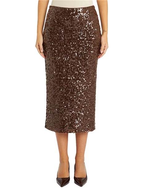 GONNA LUNGA IN JERSEY CON PAILLETTES DONNA MERRONE