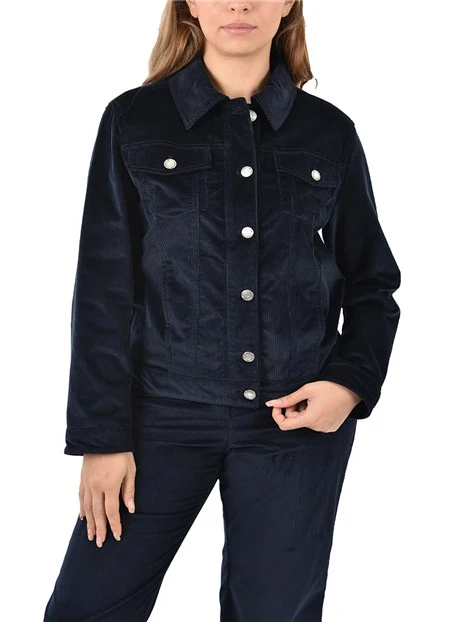 GIACCA BLAZER IN VELLUTO A COSTE DONNA MARRONE
