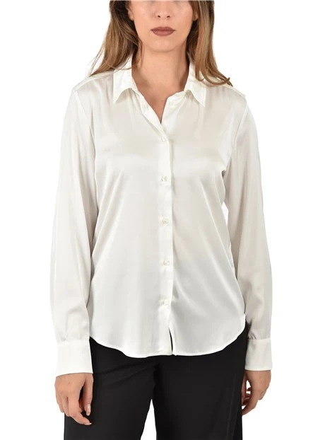 MAGLIA GIROCOLLO IN LANA E CASHMERE DONNA AVORIO