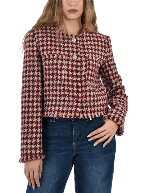 GIACCA CORTA CON BOTTONI GIOIELLO DONNA BEIGE