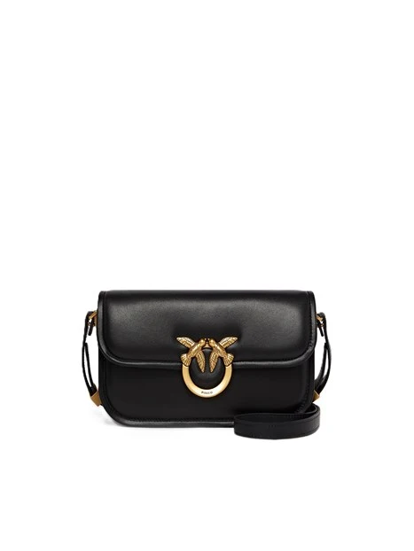 BORSA A TRACOLLA IN PELLE RETTANGOLARE DONNA NERO