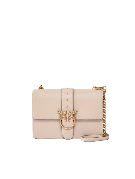 BORSA A TRACOLLA CON CATENA REGOLABILE N PELLE DONNA BEIGE