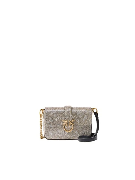 BORSA A TRACOLLA CON STRASS DONNA ORO