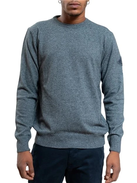 MAGLIA DOLCEVITA CON LOGO MISTO LANA E CASHMERE UOMO GRIGIO MAGLIA DOLCEVITA CON LOGO MISTO LANA E CASHMERE UOMO GRIGIO