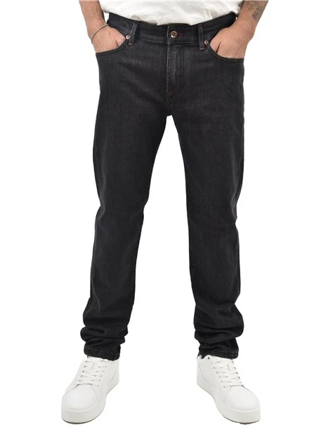 JEANS REGULAR IN COTONE UOMO NERO