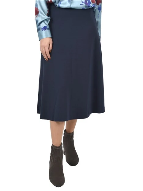 GONNA LUNGA IN JERSEY MISTO COTONE DONNA BLU