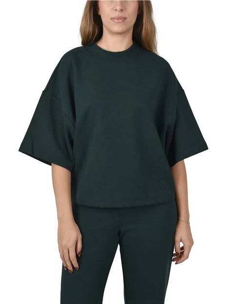 T-SHIRT IN MAGLIA CON MANICHE AMPIE DONNA VERDE
