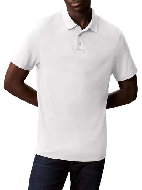POLO MANICA CORTA IN COTONE PIMA UOMO BIANCO
