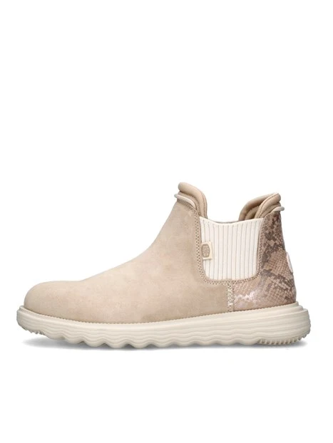 STIVALETTI TACCO BASSO 42021 DONNA BEIGE