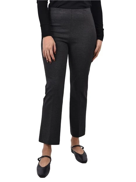 PANTALONI CROPPED A TROMBETTA IN MISTO VISCOSA DONNA ANTRACITE