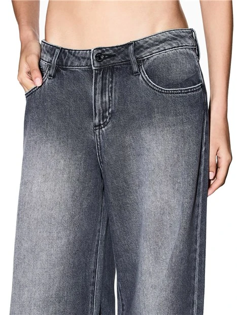 JEANS PALAZZO MODELLO 5 TASCHE DONNA GRIGIO JEANS PALAZZO MODELLO 5 TASCHE DONNA GRIGIO