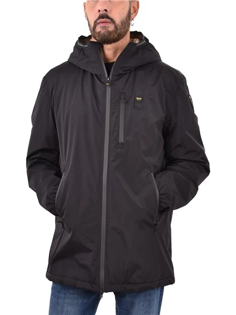 PIUMINO CON TASCHE INTERNE UOMO NERO