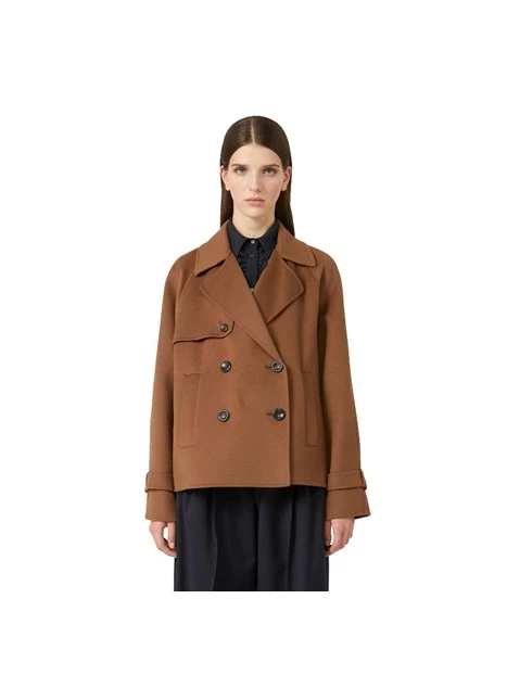 CAPPOTTO CORTO  DOPPIOPETTO DONNA MARRONE