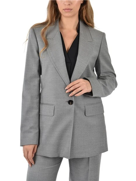 GIACCA BLAZER  MONOPETTO  DONNA GRIGIO CHIARO