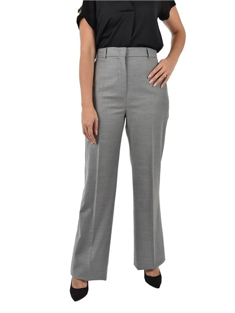 PANTALONI PALAZZO IN LANA DONNA GRIGIO CHIARO