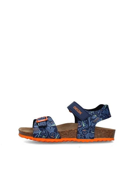 SANDALI BASSI J028LB06A54 GHITA BAMBINO BLU