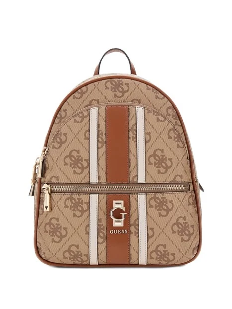 ZAINO IN SIMILPELLE CON STAMPA MONOGRAM E DETTAGLI DORATI DONNA BEIGE