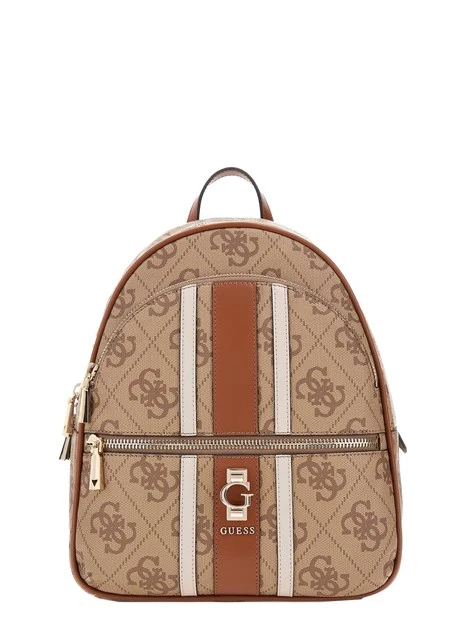 ZAINO PICCOLO CON FASCIA E STAMPA MONOGRAM DONNA BEIGE