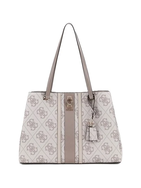 BORSA A SPALLA CON STAMPA MONOGRAM DONNA TORTORA