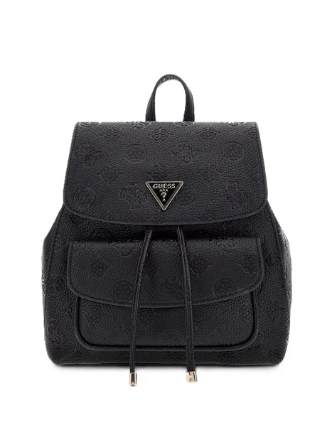 ZAINO IN SIMIPELLE CON TEXTURE LOGATA DONNA NERO