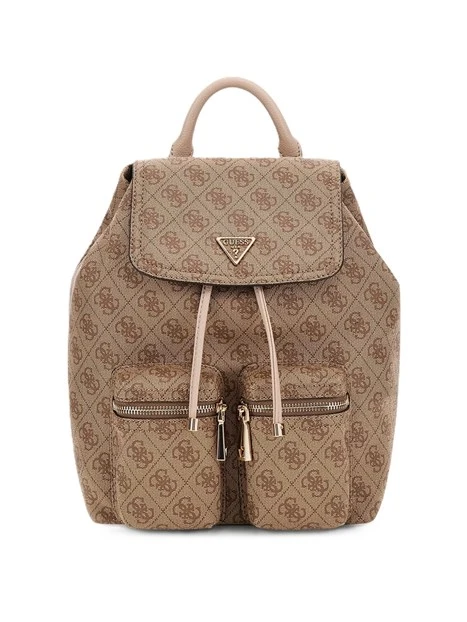 ZAINO IN SIMILPELLE CON COULISSE E DETTAGLI DORATI DONNA BEIGE