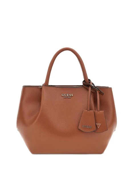 BORSA A MANO GRANDE IN SIMIPELLE CON DOPPIO CHARM DONNA MARRONE