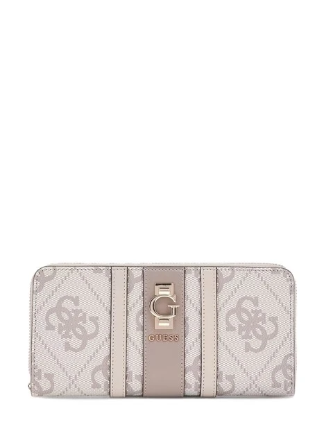 PORTAFOGLIO CON STAMPA LOGO DONNA BEIGE