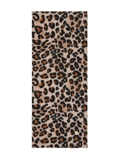 STOLA CON STAMPA ANIMALIER DONNA NERO