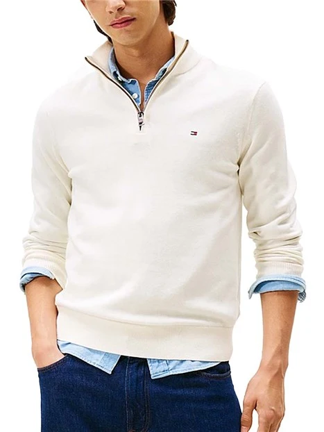 MAGLIA DOLCEVITA CON ZIP UOMO AVORIO
