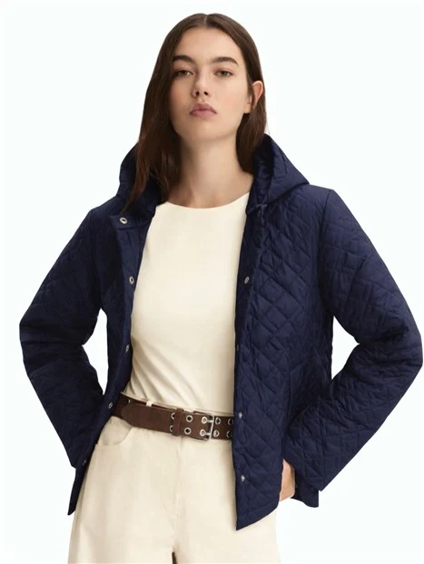 PIUMINO ANTIGOCCIA CORTO TRAPUNTATO DONNA BLU