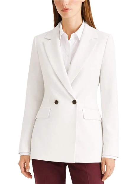 BLAZER DOPPIOPETTO CON TASCHE LATERALI A PATTA DONNE BIANCO