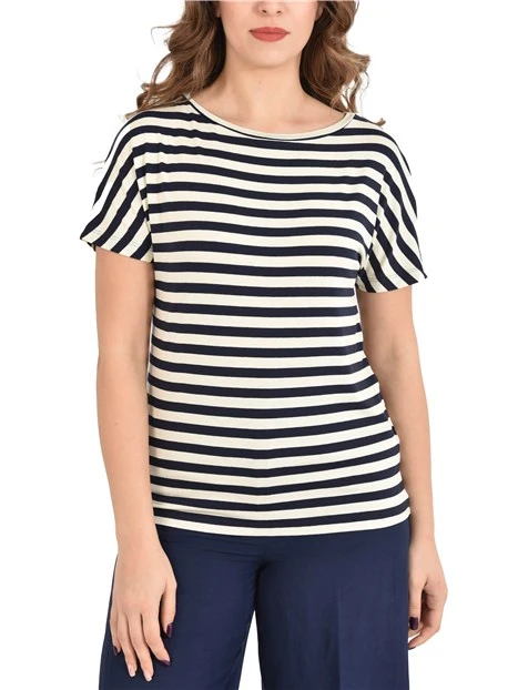 T-SHIRT MANICA CORTA A KIMONO DONNA BIANCO