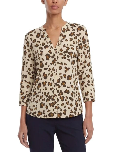 CAMICIA IN PURO COTONE SFONDO STONDATO DONNA BIANCO